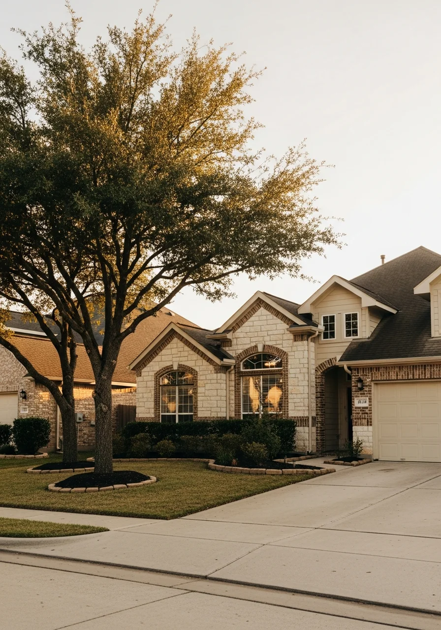 League City home exterior showing modern construction and well-maintained property standards.